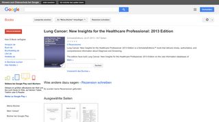 
                            8. Lung Cancer: New Insights for the Healthcare Professional: 2013 Edition