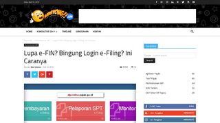 
                            10. Lupa e-FIN? Bingung Login e-Filing? Ini Caranya | Amsyong !!