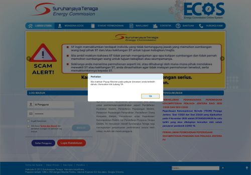 
                            7. Lupa Katalaluan - ECOS Online - Suruhanjaya Tenaga