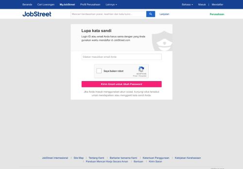 
                            2. Lupa login ID atau kata sandi MyJobStreet Anda? - JobStreet.com