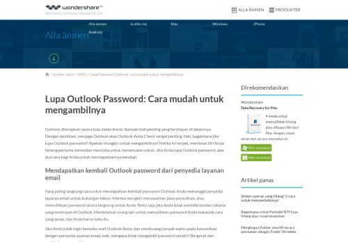 
                            4. Lupa Outlook Password: Cara mudah untuk mengambilnya