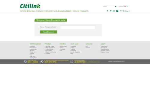 
                            6. Lupa password Anda? - citilink.co.id