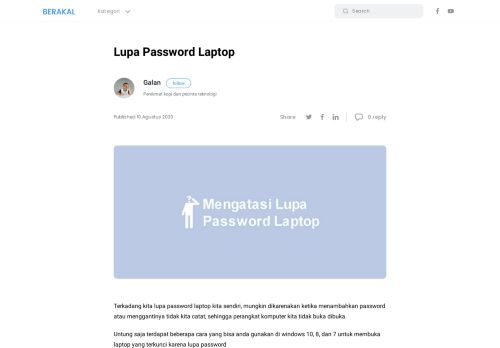 
                            2. √ Lupa Password Laptop? Ini Cara Mengatasinya (Gampang!)