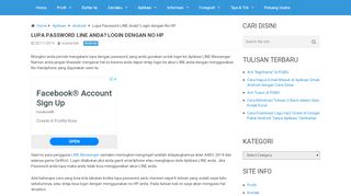 
                            3. Lupa Password LINE Anda? Login dengan No HP | Kusnendar