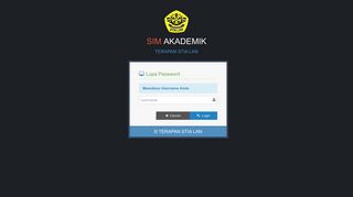 
                            7. Lupa Password - Sistem Informasi Akademik