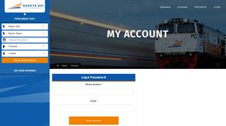 
                            5. Lupa password - Situs Resmi PT Kereta Api Indonesia (Persero)