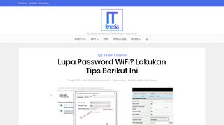 
                            11. Lupa Password WiFi? Lakukan Tips Berikut Ini • ITnesia