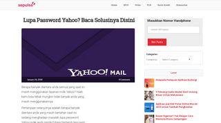 
                            9. Lupa Password Yahoo? Baca Solusinya Disini - Sepulsa