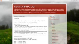 
                            13. LUPA & SIB NIG LTD: Exearn.net