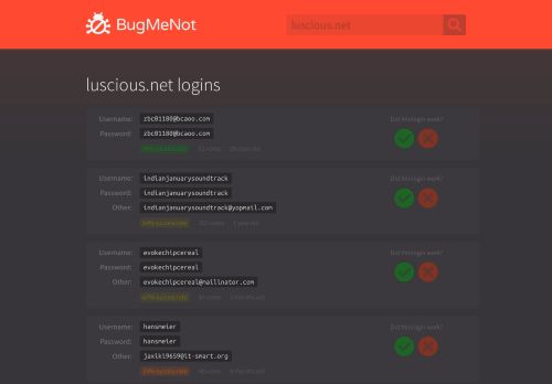 
                            2. luscious.net passwords - BugMeNot