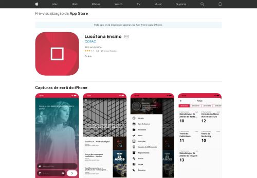 
                            12. Lusófona Mobile na App Store - iTunes - Apple