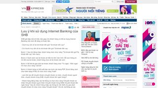 
                            8. Lưu ý khi sử dụng Internet Banking của SHB - VnExpress Kinh Doanh