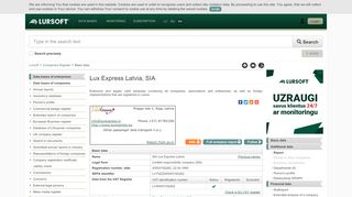 
                            13. Lux Express Latvia, SIA, 40003192262 - company data
