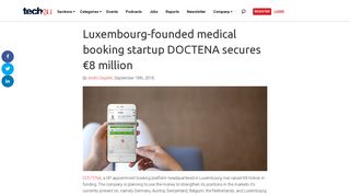 
                            12. Luxembourg-founded medical booking startup DOCTENA secures €8 ...