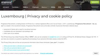 
                            4. Luxembourg | Privacy and cookie policy - Progressive Recruitment