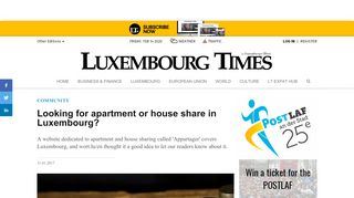 
                            4. Luxembourg Times - Archives - Looking for apartment or house share ...