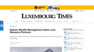 
                            10. Luxembourg Times - Luxembourg - Natixis Wealth Management takes ...