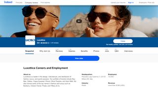 
                            7. Luxottica Careers and Employment | Indeed.com