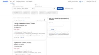 
                            9. Luxury Automotive Service Advisor Jobs, Employment | Indeed.com