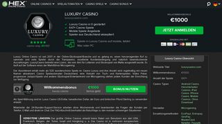 
                            5. Luxury Casino Übersicht 2019 ? €1000 Online Casino Luxury Bonus ...