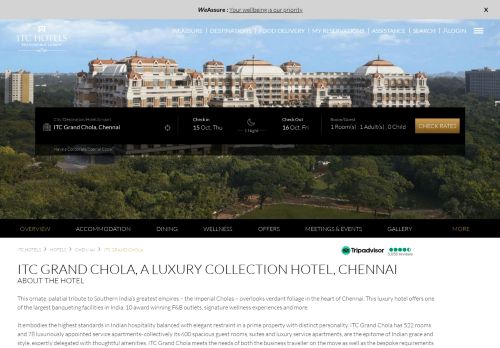 
                            13. Luxury Hotels in Chennai | 5 Star Hotels Chennai | ITC Grand Chola