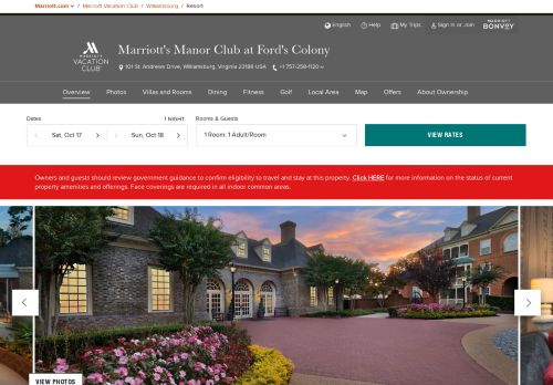 
                            8. Luxury Resort in Williamsburg, VA | Marriott's Manor Club at Ford's ...