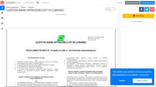 
                            12. ŁUŻYCKI BANK SPÓŁDZIELCZY W LUBANIU - studylibpl.com