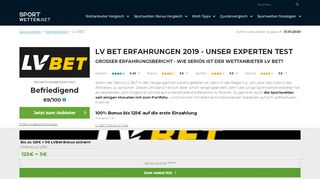 
                            13. LVBet Sportwetten Erfahrungen & Test 2019 | LV Bet im Test