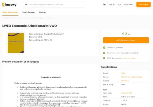 
                            12. LWEO Economie Arbeidsmarkt VWO - Economie en Maatschappij