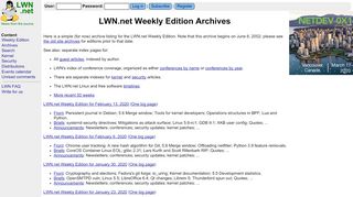 
                            4. LWN.net Weekly Edition Archives [LWN.net]