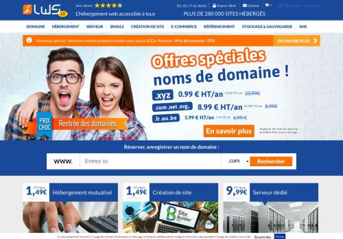 
                            4. LWS: Hébergement site web - Nom de domaine - Serveur dédié