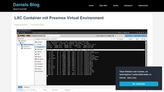 
                            7. LXC Container mit Proxmox Virtual Environment - Daniels Blog