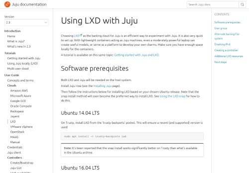 
                            8. LXD - Juju documentation - Juju Charms