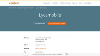 
                            11. Lycamobile Hotline, Anschrift, Faxnummer und E-Mail - Aboalarm