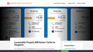 
                            10. Lycamobile Prepaid Tarife im Vergleich | Prepaid-SIM-Karten.net