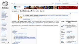 
                            9. Lyceum of the Philippines University–Cavite - Wikipedia