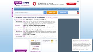 
                            10. Lycos Chat http://chat.lycos.co.uk/ reviews - Review Centre