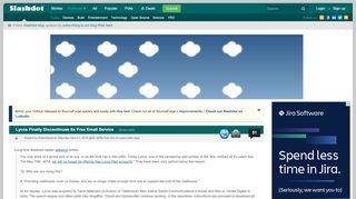 
                            4. Lycos Finally Discontinues Its Free Email Service - Slashdot