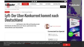
                            8. Lyft: Der Uber-Konkurrenz kommt nach Deutschland - COMPUTER BILD