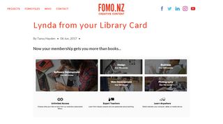 
                            7. Lynda from your Library Card - FOMO
