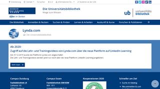 
                            5. Lynda.com - an der Universität Duisburg-Essen