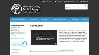 
                            7. Lynda.com | Monroe County Public Library, Indiana - mcpl.info
