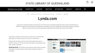 
                            3. lynda.com (State Library of Queensland)