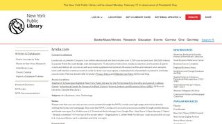 
                            4. lynda.com | The New York Public Library
