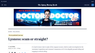 
                            11. Lyoness: scam or straight? - Sydney Morning Herald