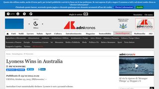 
                            9. Lyoness Wins in Australia - Adnkronos
