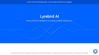 
                            11. Lyrebird • Ultra-Realistic Voice Cloning and Text-to-Speech