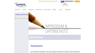 
                            7. LYRECO - Impressum/ Datenschutz