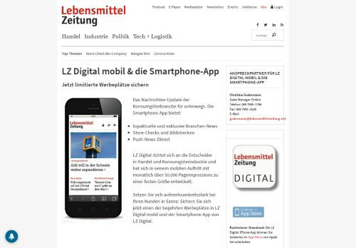 
                            8. LZ Digital mobil & die Smartphone-App - Lebensmittel Zeitung