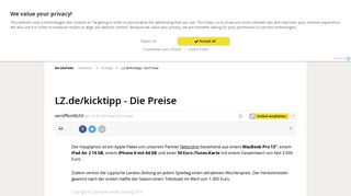 
                            7. LZ.de/kicktipp - Die Preise | Preise - LZ.de
